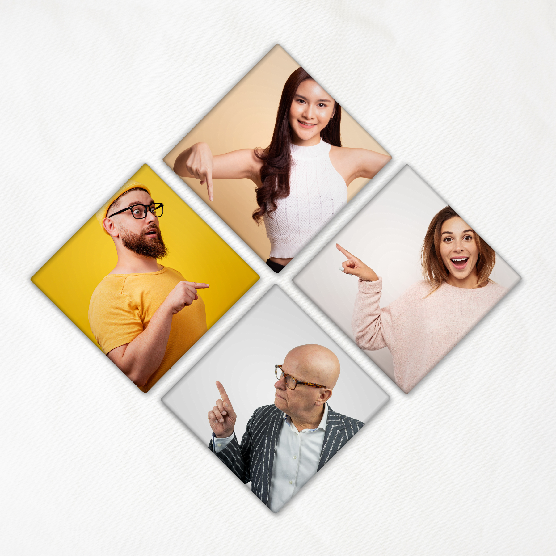 Set of 4 Customisable Magnets