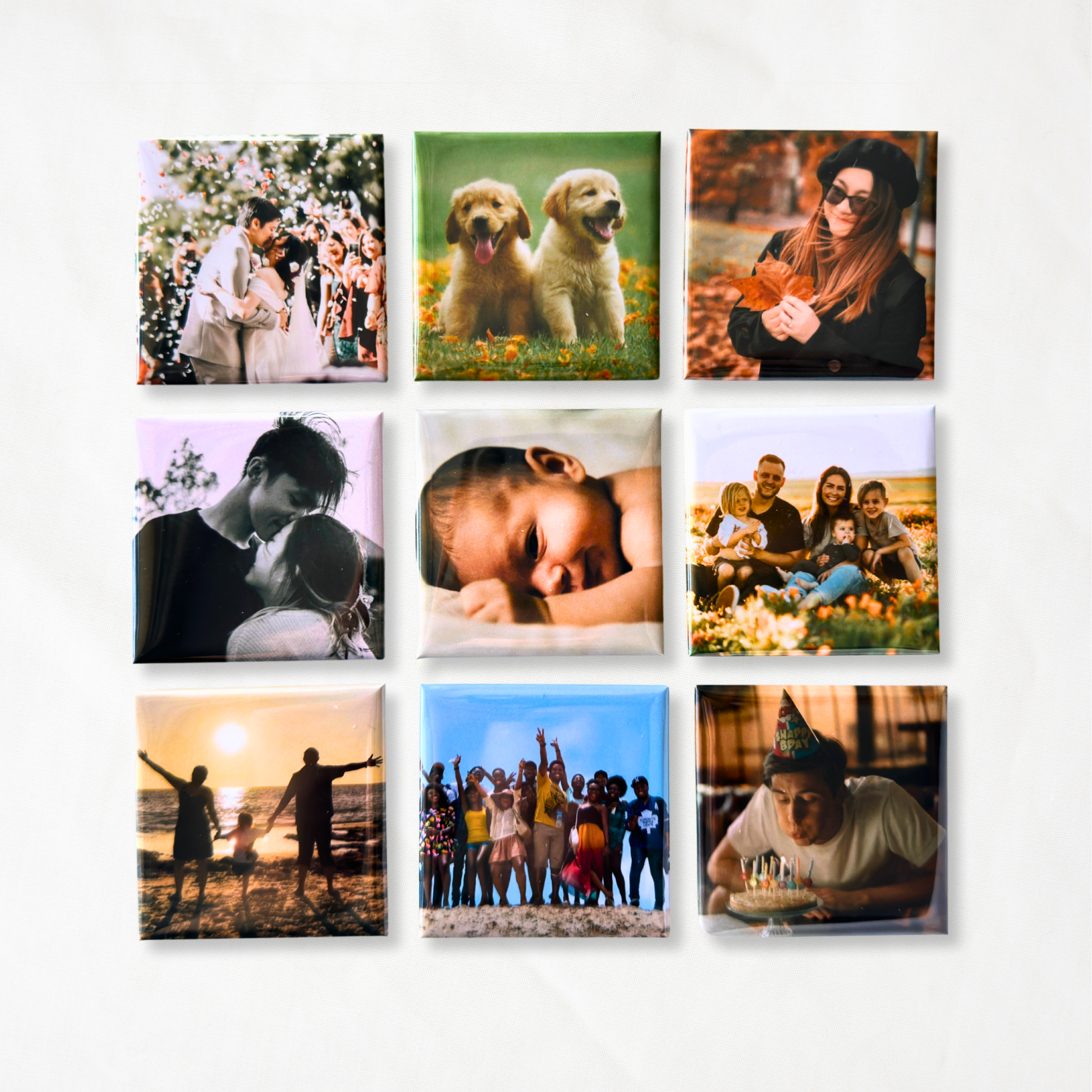 Set of 9 Customisable Magnets